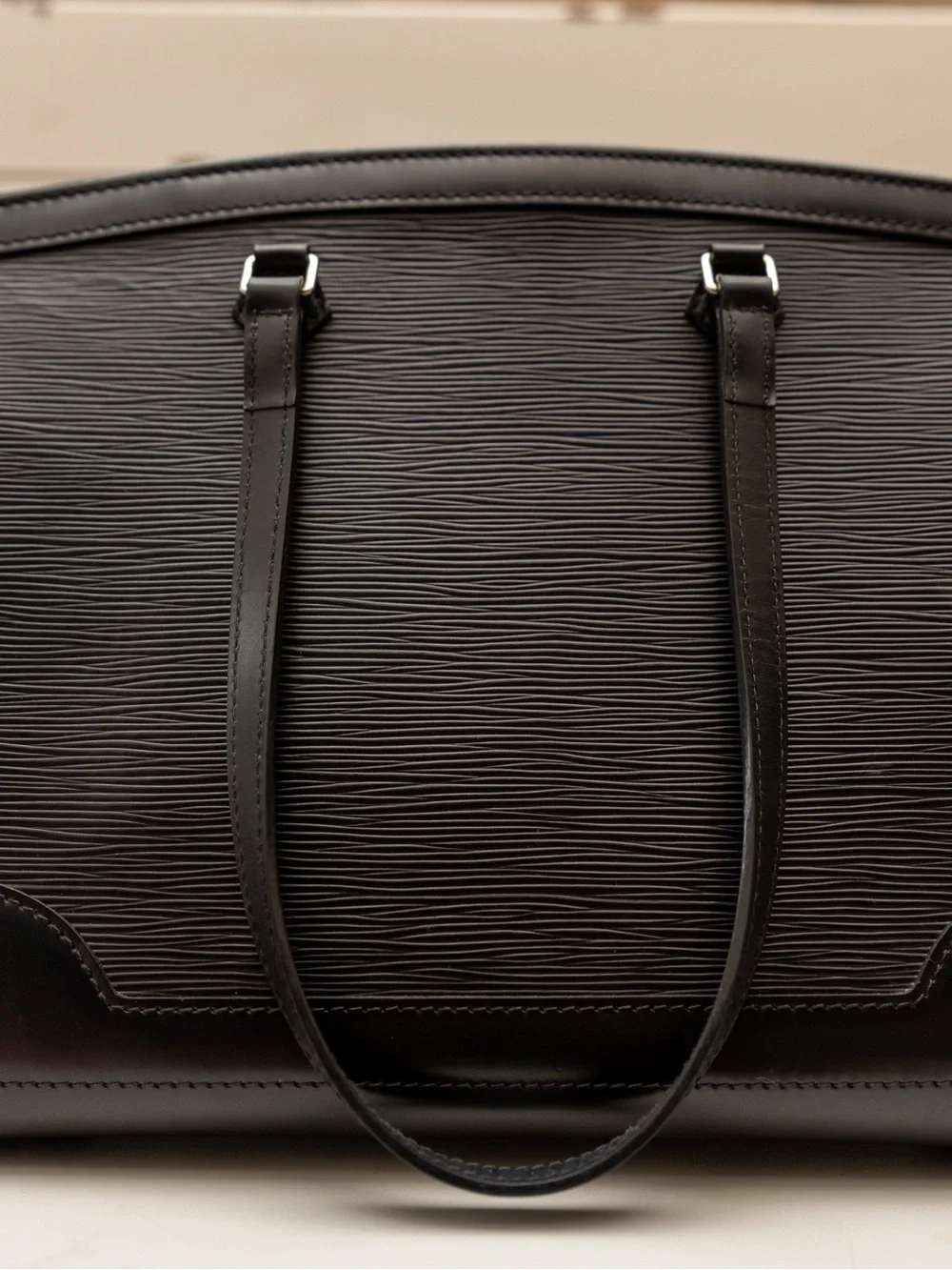 Louis Vuitton Black Shoulder Bag with Silver  Hardware